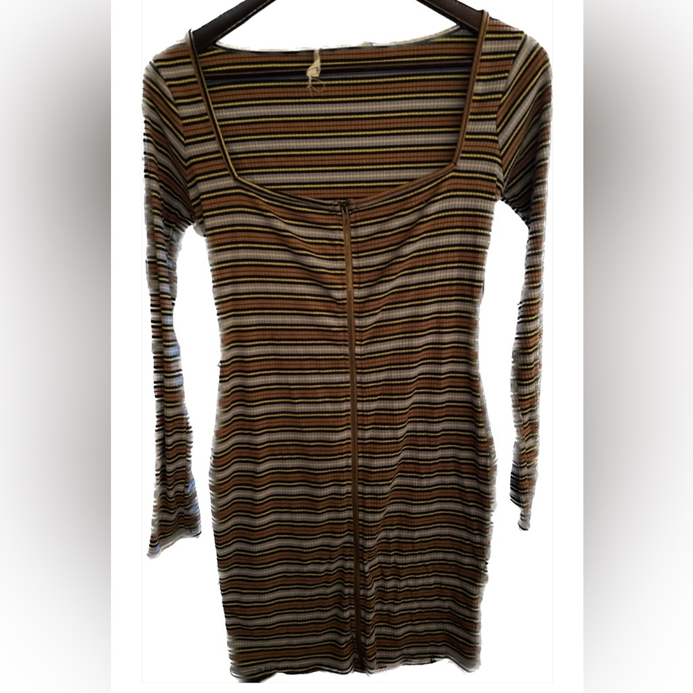 Bear Dance Bodycon Stripped Casual Dress